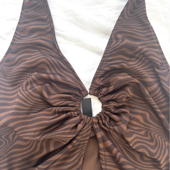 H&M Brown Halter Top NWT - Picture 3 of 4